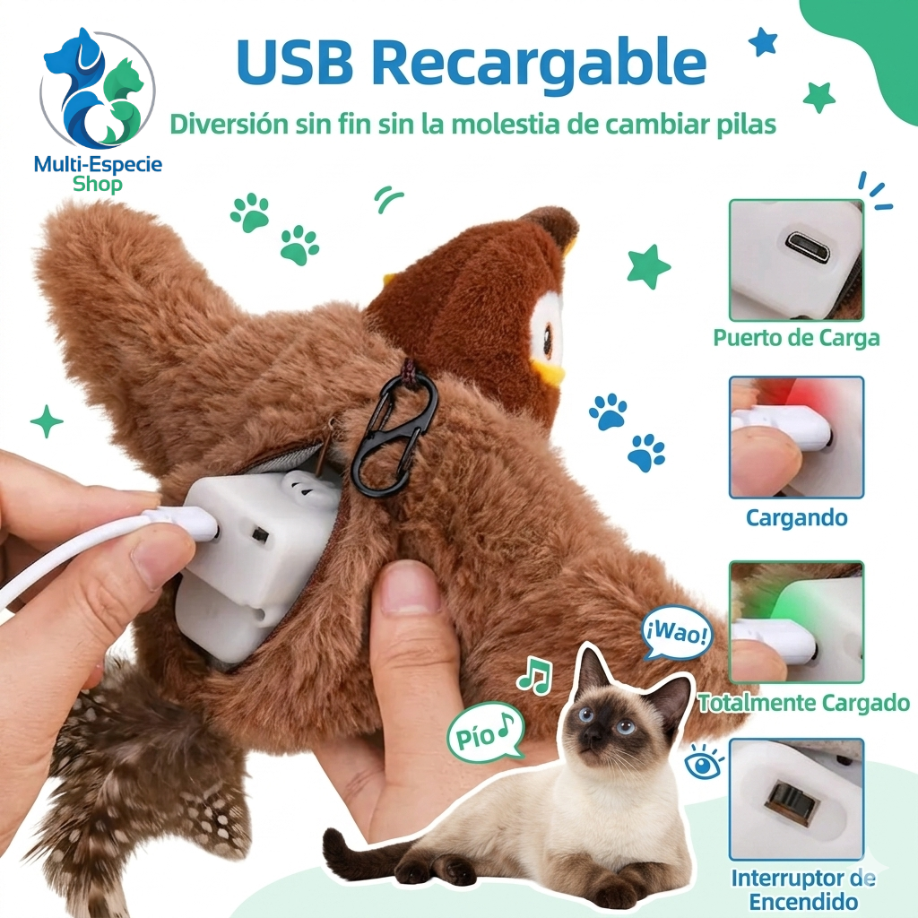 Pájaro Interactivo para Gatos