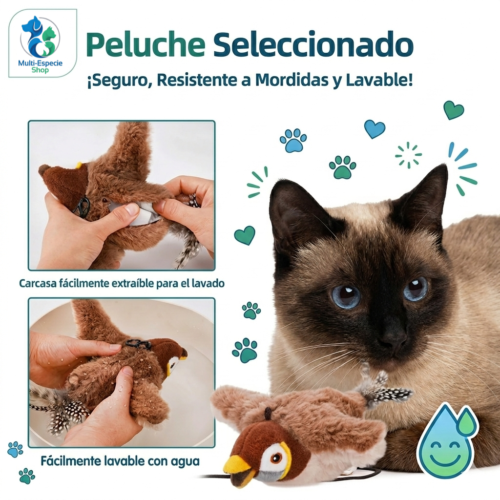 Pájaro Interactivo para Gatos