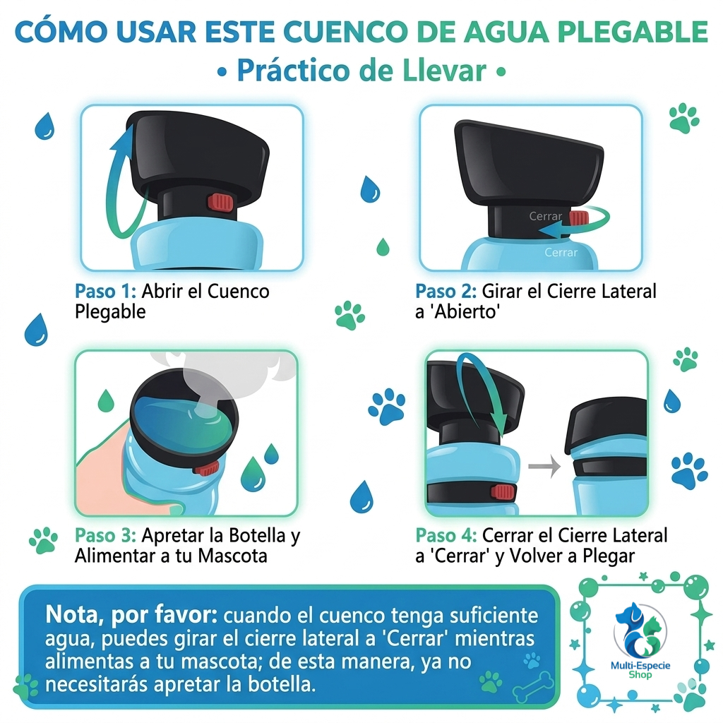 Bebedero Portátil para Perros y Gatos