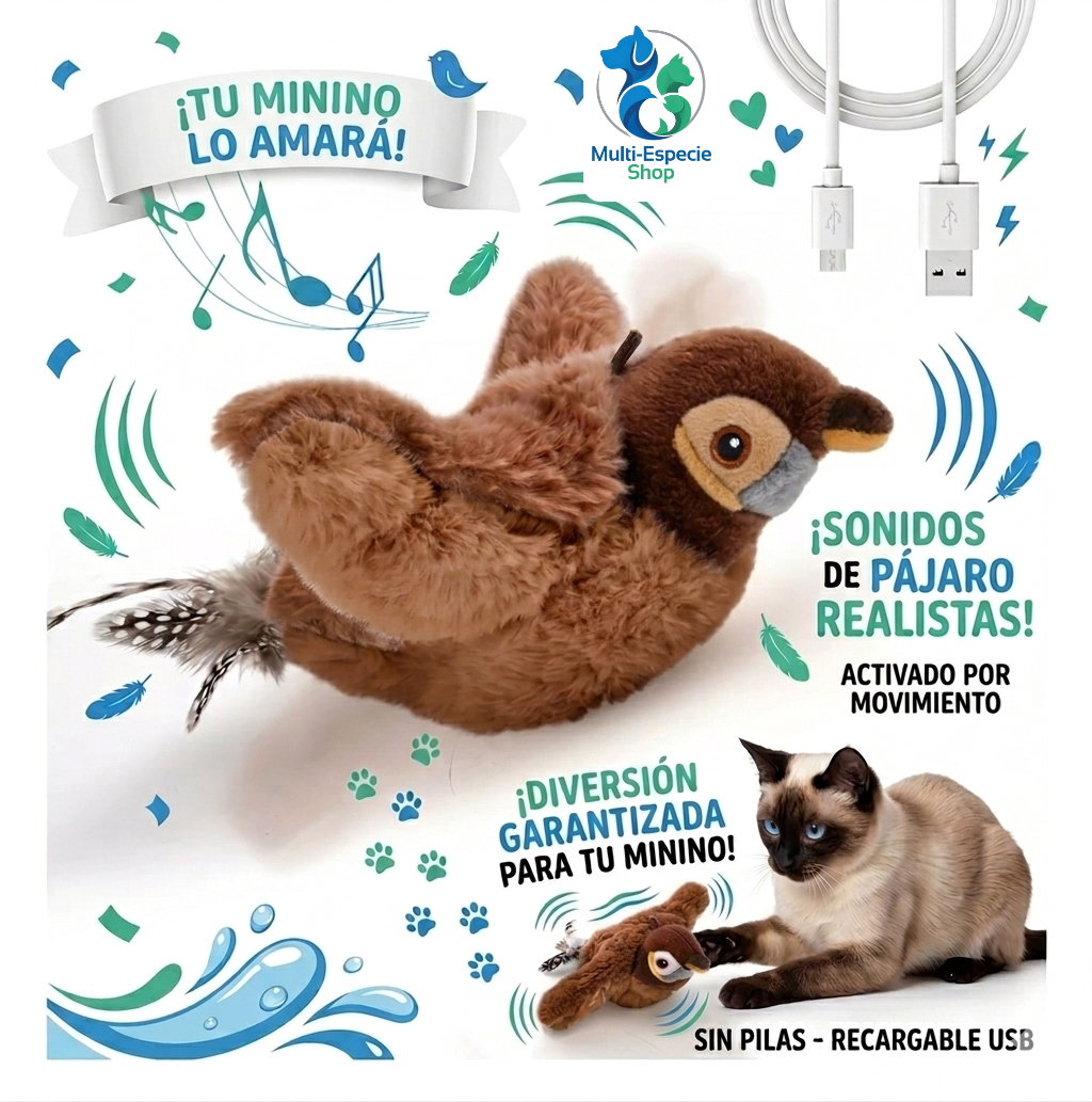 Pájaro Interactivo para Gatos