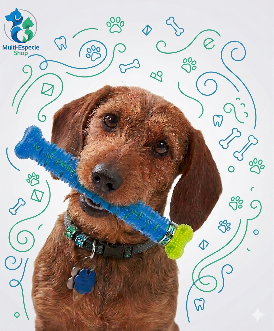 CHEWBRUSH: El Juguete Hueso Cepillo 3 en 1