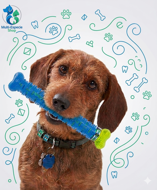 CHEWBRUSH: El Juguete Hueso Cepillo 3 en 1