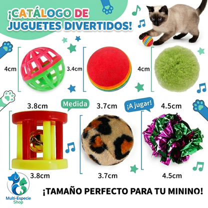 21 Piezas de Juguetes Surtidos para Gatitos