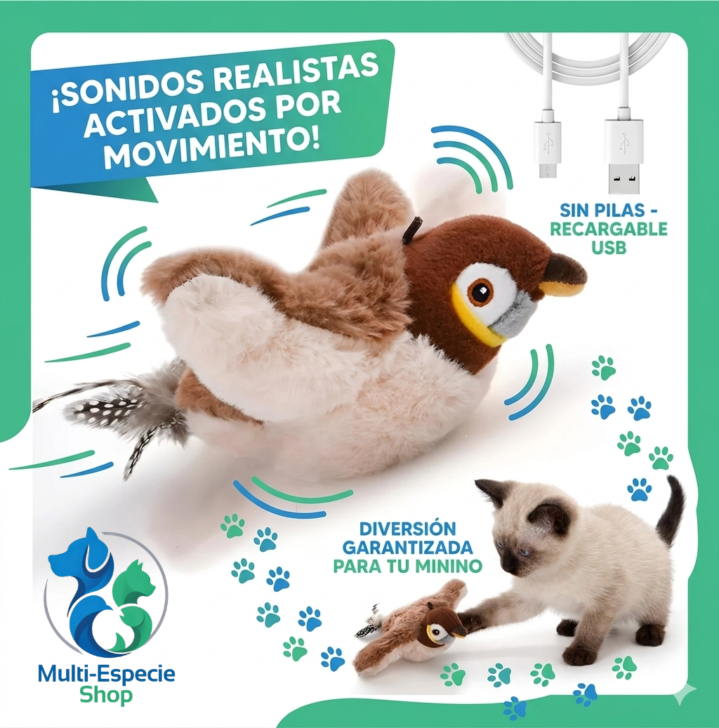 Pájaro Interactivo para Gatos