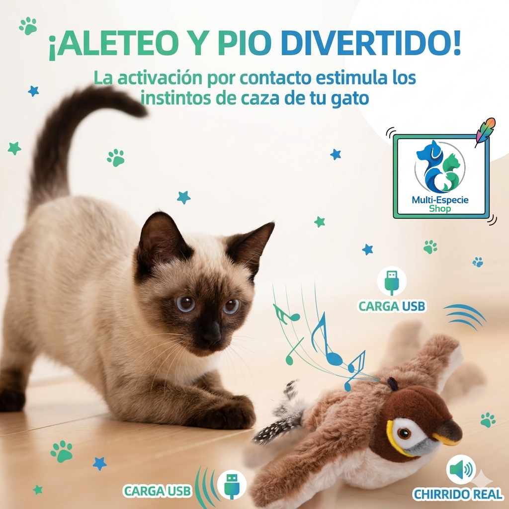 Pájaro Interactivo para Gatos