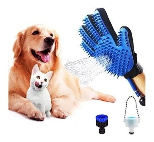 Guante de Baño + Masaje 3 en 1 con Manguera Azul